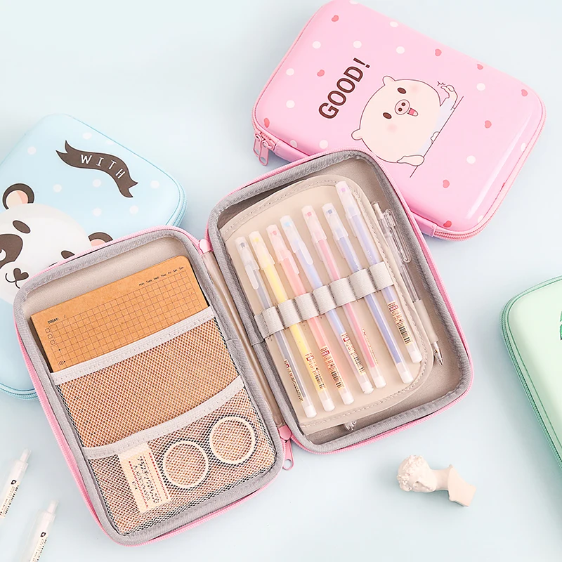 

Kawaii School Pencil Case for Girls Boys Penal Cute EVA Pencilcase Large Storage Pen Bag Cartridge Stationery Kit Box Supplies