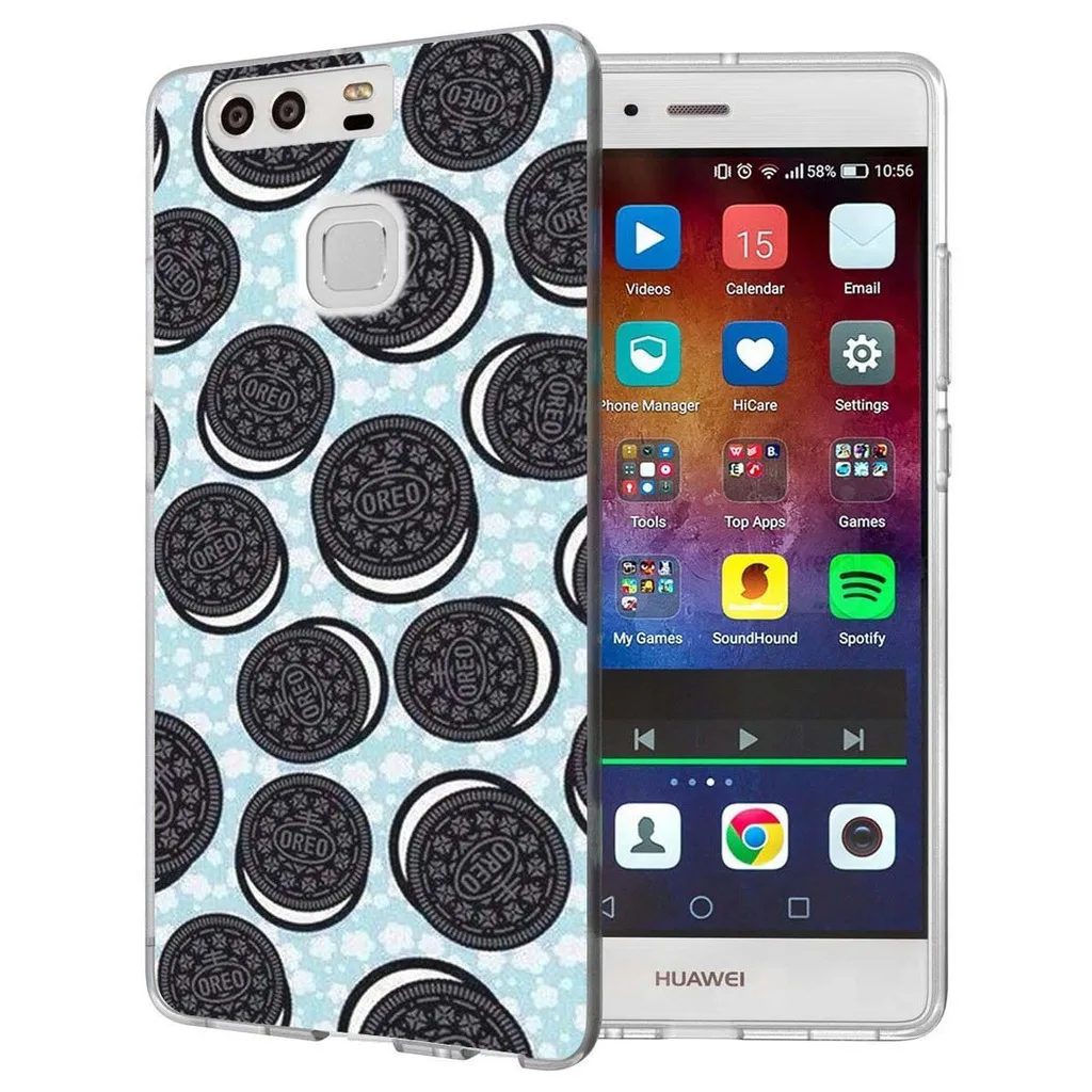 Чехол для Huawei P9 Lite (2016)/P8 (2016) художественный Рисунок со стразами Прозрачный мягкий