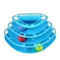 3 слоя Crazy Ball Disk Cat Toys Anti-slip Interactive Amusement Plate Triple Turntable Play Disc игрушка для маленьких домашних животных для котят кошек