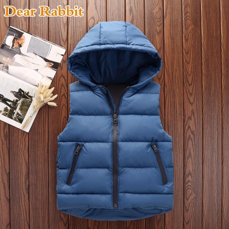 

Vests Children Hoodies Warm Jacket Baby Girls Outerwear Coats Kids Vest Boys Hooded Jackets Autumn Winter Thicken Waistcoats