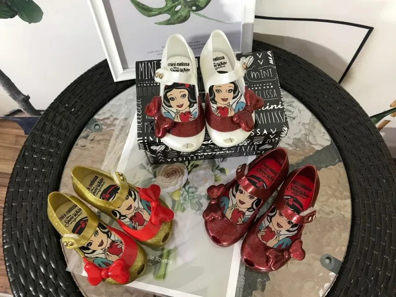 

2019 Summer New Melissa Princess Bow knot Shoes, Girls' Babies Soft-soled Jelly Shoes, Hollow Children's Sandals Prewalkers
