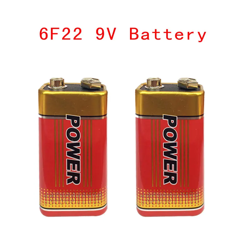 

2pcs MJKAA Super Heavy Duty 9V 6F22 Battery Dry Zinc Carbon Battery for Digital Camera Remote Control Toy Smoke Alarm