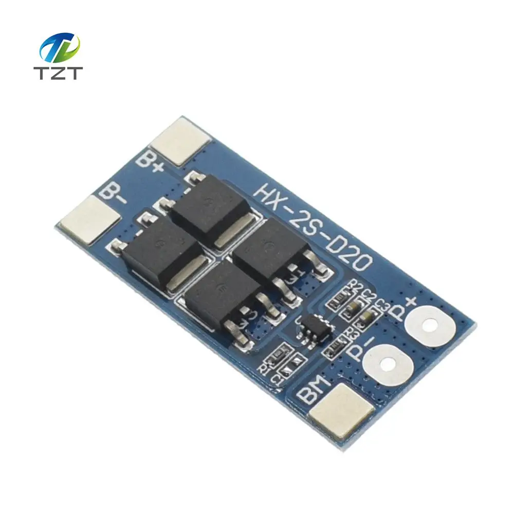 

2S 10A 7.4V 18650 lithium battery protection board 8.4V balanced function/overcharged protection