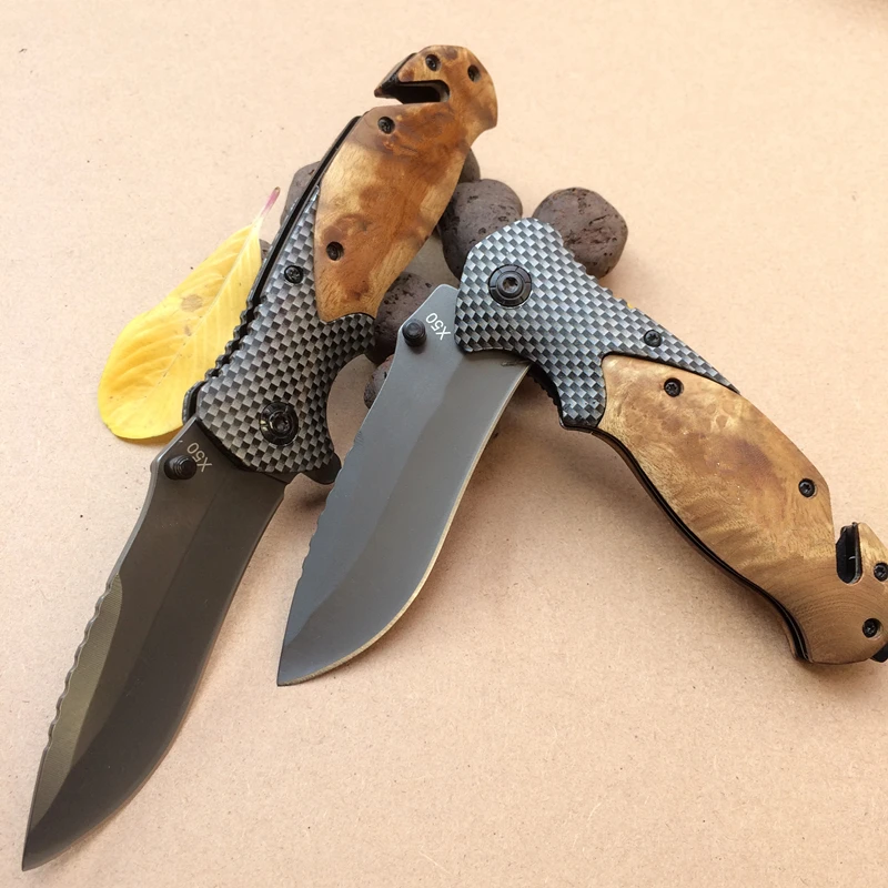 

8" Folding Knife Karambit Fruit Hunting Knife Blade Outdoor Camping Portable Protective Tool Tactical Knife Stainless Steel