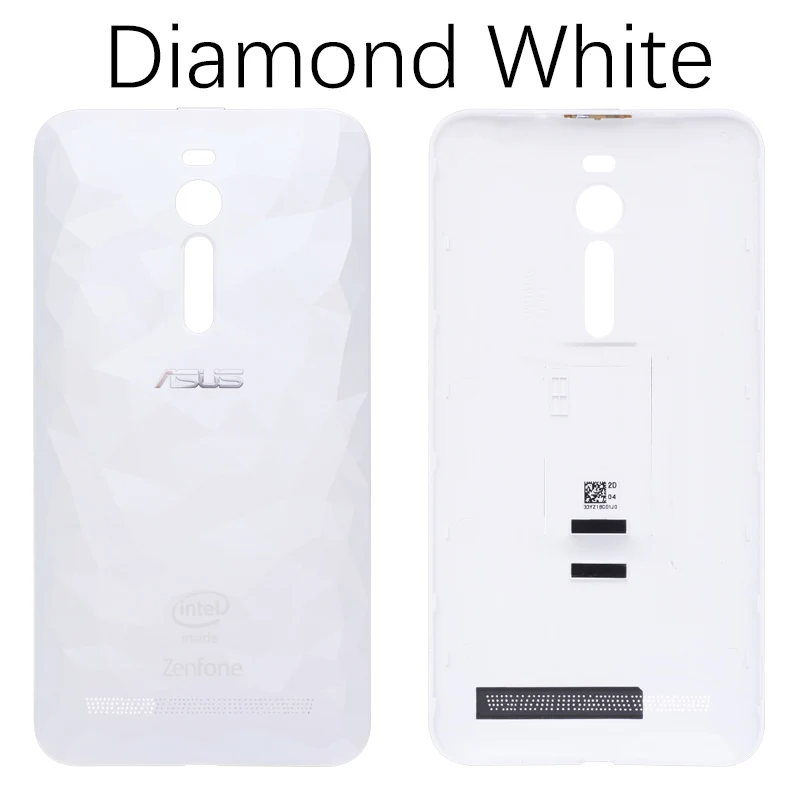 Задняя крышка для ASUS Zenfone 2 ZE551ML на батарею черный белый - Цвет: Diamond White