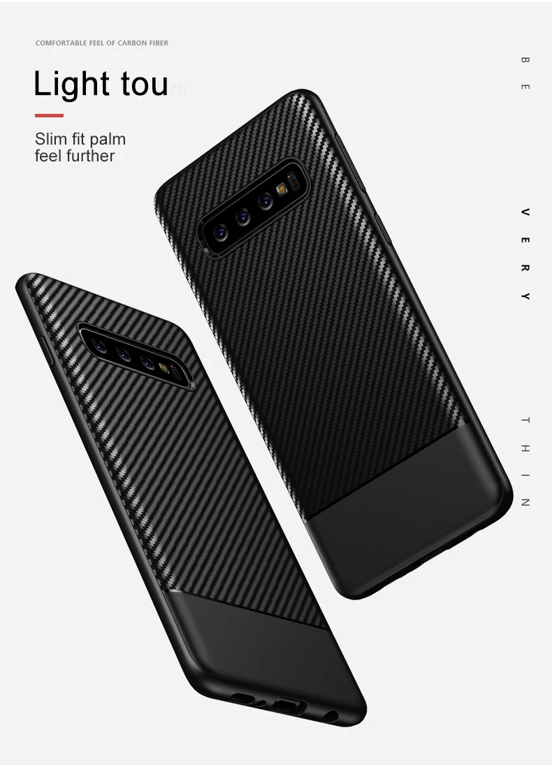 For Samsung Galaxy S9/10 Plus Anti-fingerprint Case 2019 Silicone Soft TPU Phone Back Cover For S10 Lite Plain Solid Color Shell