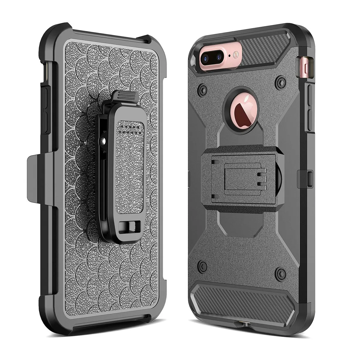 For iPhone 6 6S 7 Plus Rugged Armor Shockproof Phone Cases