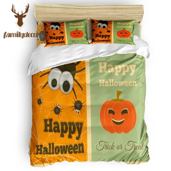 

Family Decor Happy Halloween Abraham Birthday 4 Pcs Comforter Cover Set Quilt Bedding Set April Fools Living Room Flat