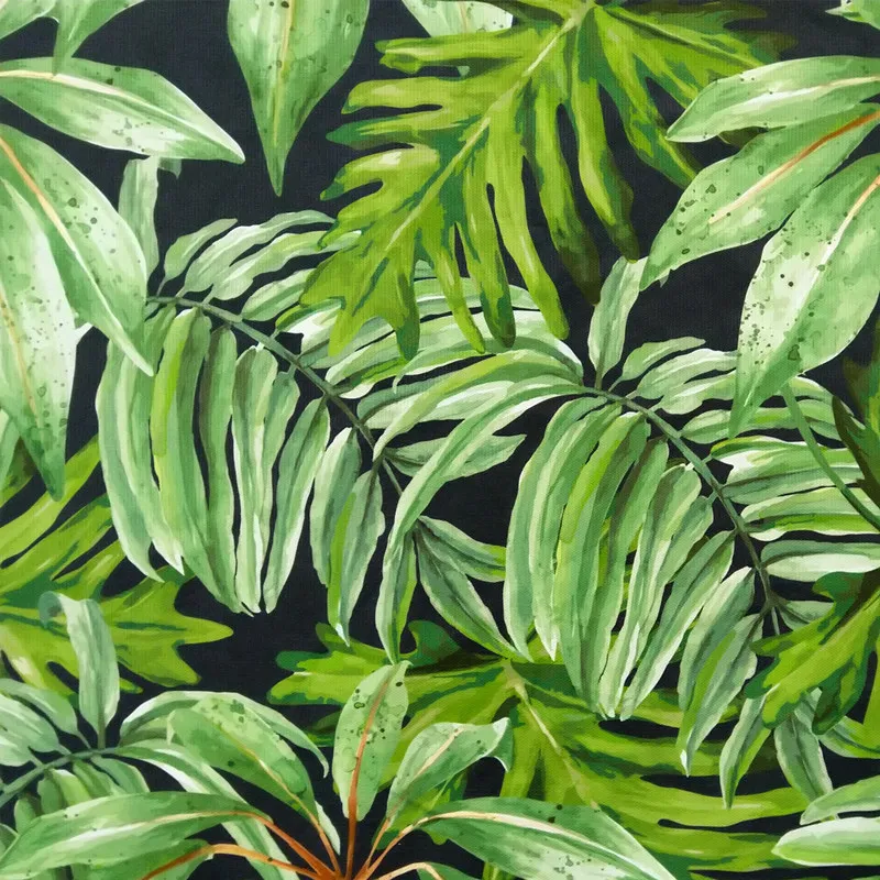 Тропический лес растение зеленые листья цифровой печатный Стул Обивка диван кресло бархатная ткань декоративная ткань для подушек 140 см Ширина
