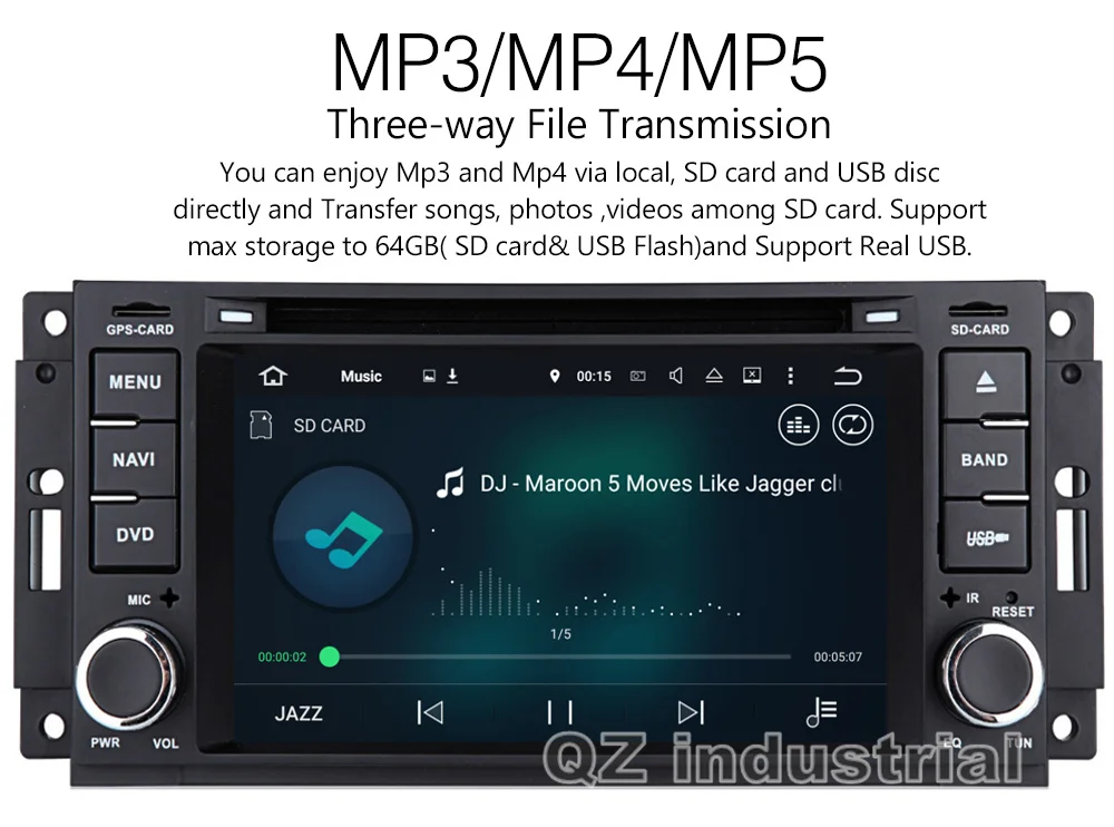 Flash Deal QZ industrial 6.2" Android 8.1 car dvd player For JEEP Wrangler Compass Patriot Grand Cherokee Commander Dodge with radio BT map 7