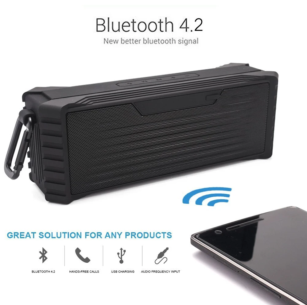 

New 20W Waterproof Bluetooth Speaker Portable Bluetooth Outdoor Stereo Wireless Speaker Subwoofer Loudspeaker Support TF Card