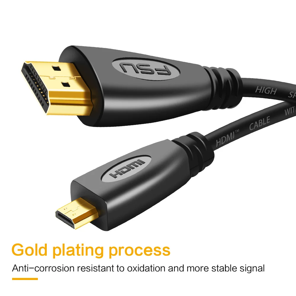 HDMI к Micro HDMI кабель 1080p V1.4 папа-папа видео 0,5 м 1 м 1,5 м 2 м 3 м кабель для HDTV ЖК-проектор камера Micro HDMI шнур