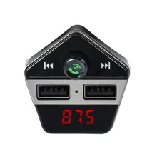 Комплект беспроводной связи Bluetooth для автомобиля MP3 плеер fm-передатчик SD TF двойной USB зарядка Автомобильная электроника Bluetooth Автомобильный Mp3