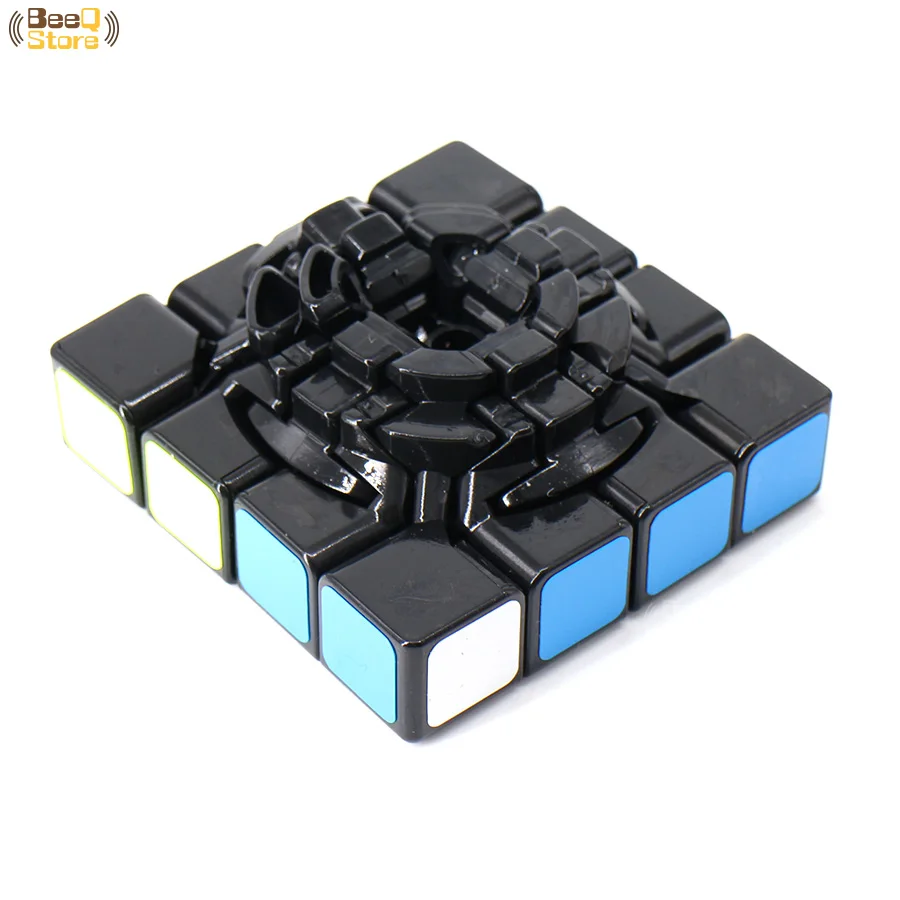 Shengshou выступ 4x4 Magic Cube 4x4x4 4 слоя 62 мм головоломки Профессиональный Скорость Cube черный Стикеры Развивающие игрушки для детей