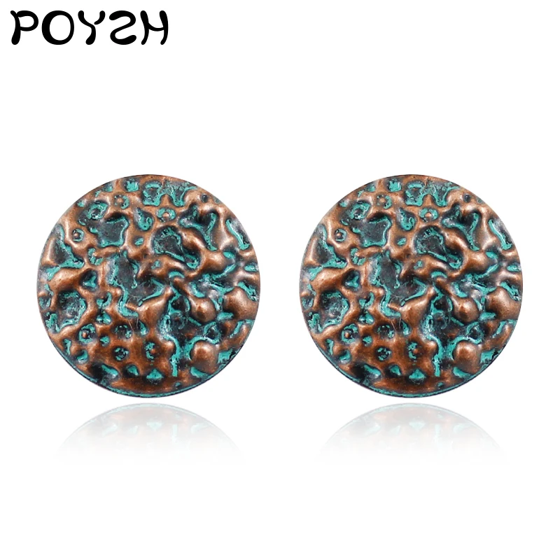 

Round drop earring Simple Retro Do old Bincos Women Gypsy Punk Jewelry Oorbellen Bijoux Metal Circle Aretes Eardrop Ear Studs