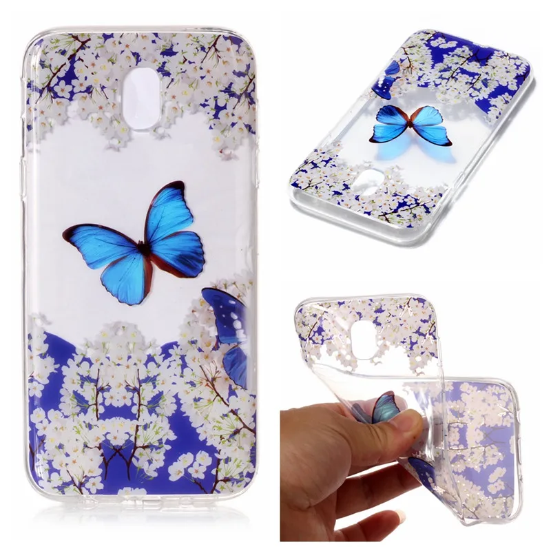 

2Pcs For Samsung J7 2017 J730F Case Transparent Cartoon Silicone TPU Soft Back Cover Case for Samsung J7 2017 J730 Soft Cover