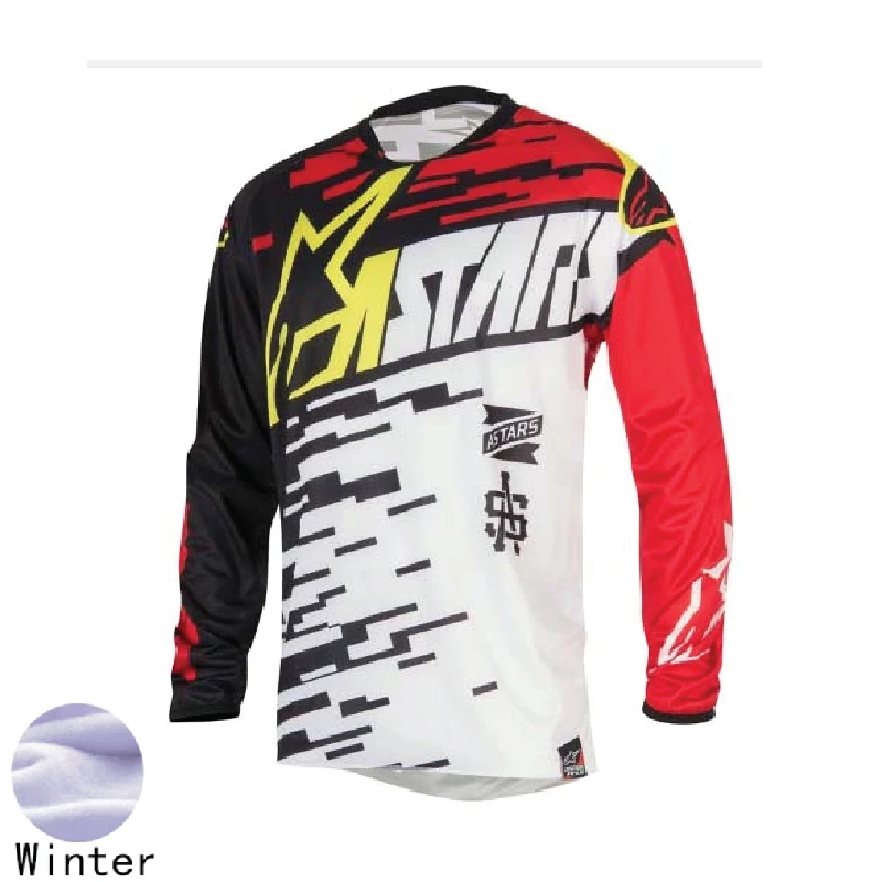 Мотокросс Джерси Rockstar мотоцикл мото зима MX MTB Термальность флис горный велосипед