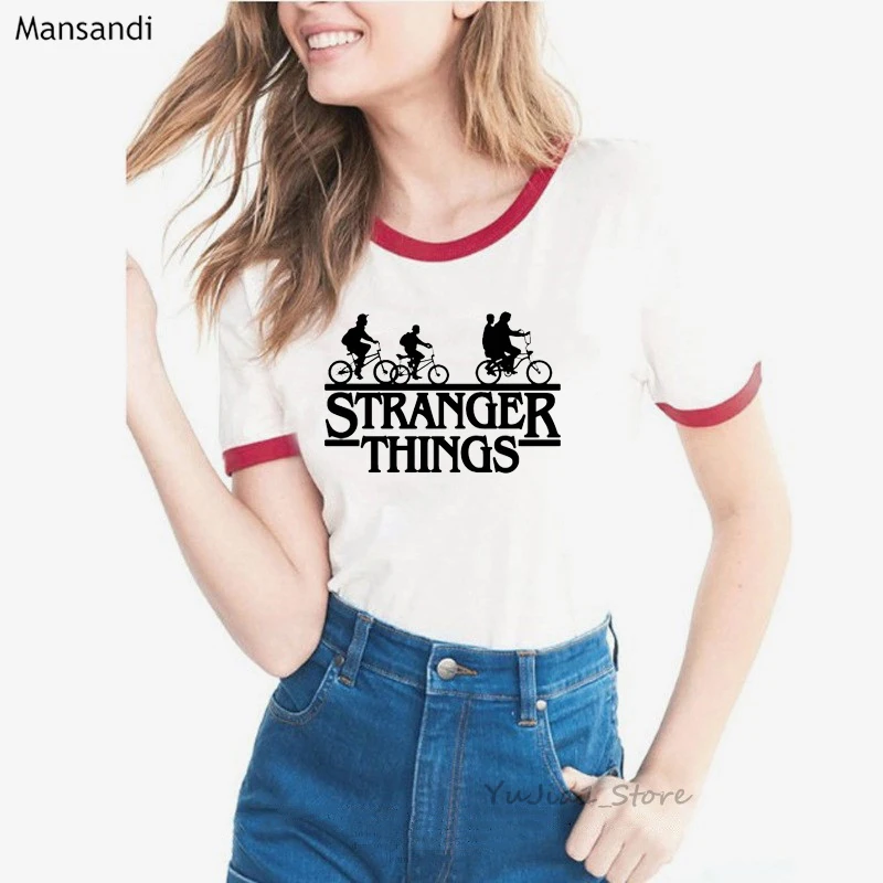 Summer stranger things 3 t shirt graphic tees women funny shirt femme Upside Down Eleven Tshirt summer top female t-shirt