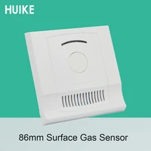 1 комплект поверхность 86 мм Датчик выхлопных газов Умный дом Безопасность NC без релейных выходов опции противопожарный детектор природного газа