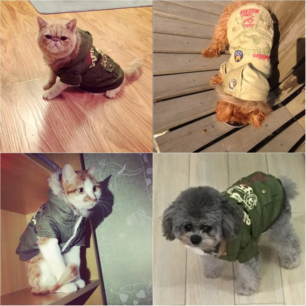 NEW Camo Warm Winter Cat Coat Jacket Fleece Inside Pet Clothes Dog Coat Hood Button Clsoure 2 Color XS S M L XL NEW Camo Warm Winter Cat Coat Jacket Fleece Inside Pet Clothes Dog Coat Hood Button Clsoure 2 Color XS S M L XL