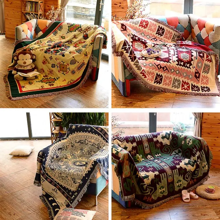 

Retro 1pc 90*90/90*150/90*180/90*210 cotton knit blanket high quality sofa blanket, tablecloth, sheet DIY sewing fabric
