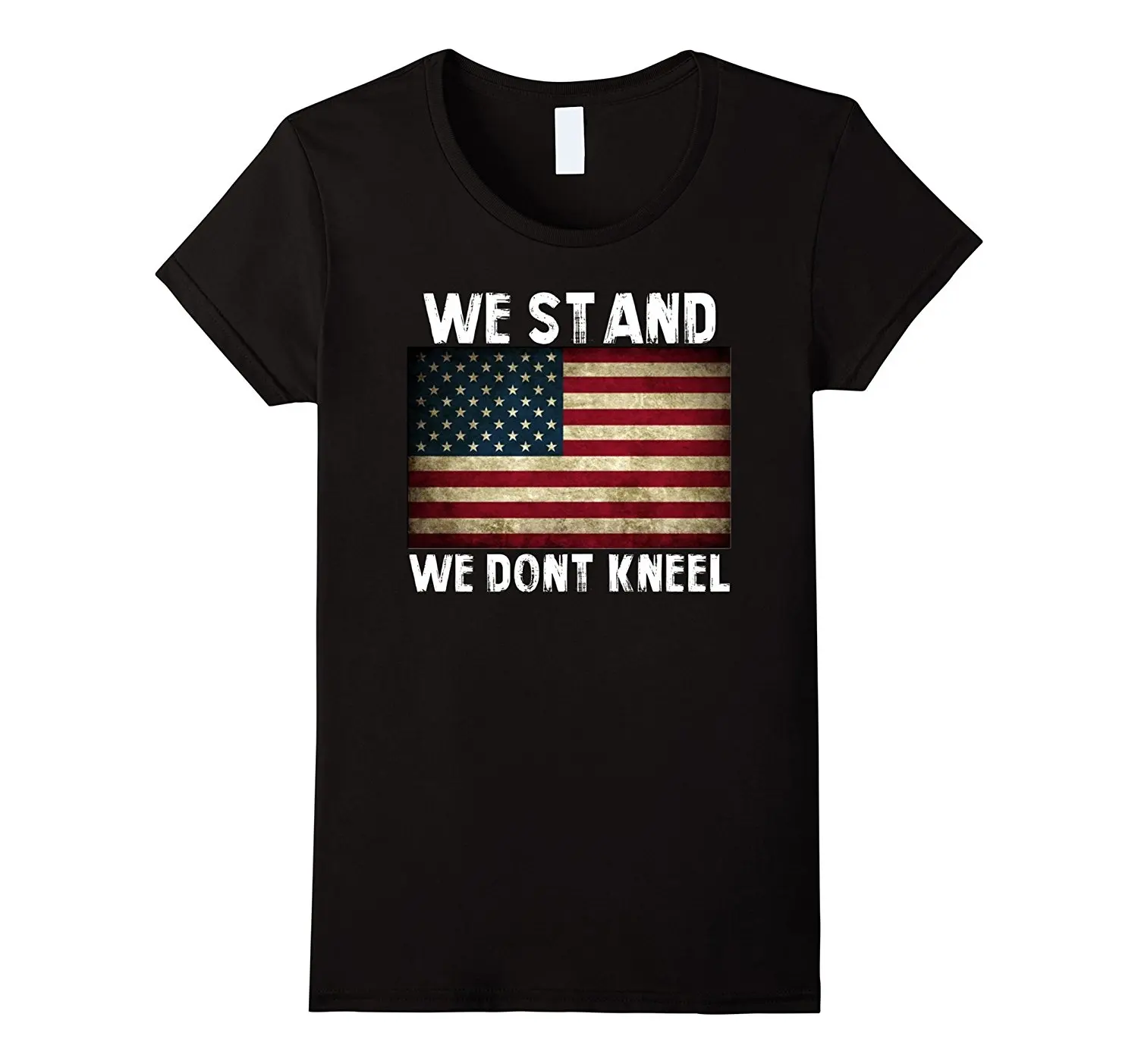 Футболка с надписью We Stand Not Kneel хлопковая футболка коротким рукавом и круглым