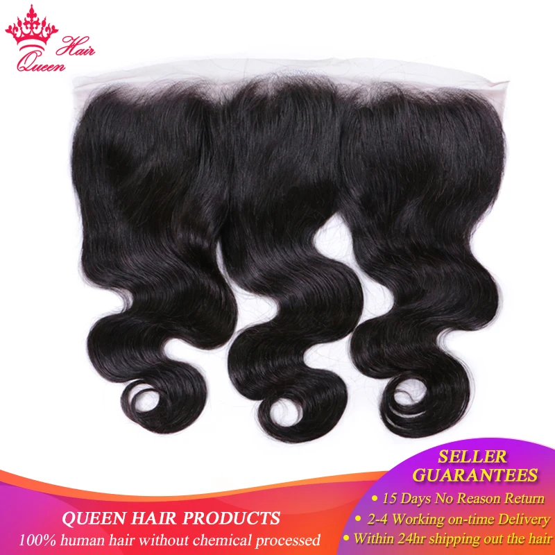 Queen hair бразильский средства ухода за кожей волна фронтальная натуральные волосы 100% 13x4 уха до уха синтетический Frontal шнурка волос