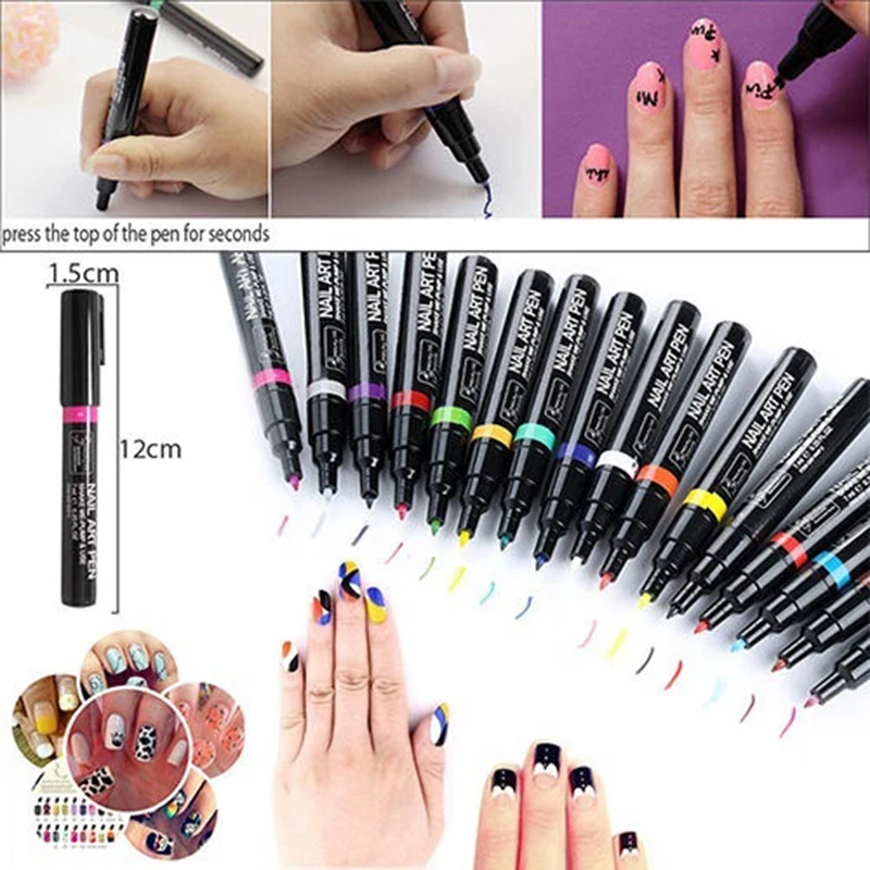 

Fashion Hot Sale3D DIY Nail Art Pen Painting Design Tool Drawing For UV Gel Manicure