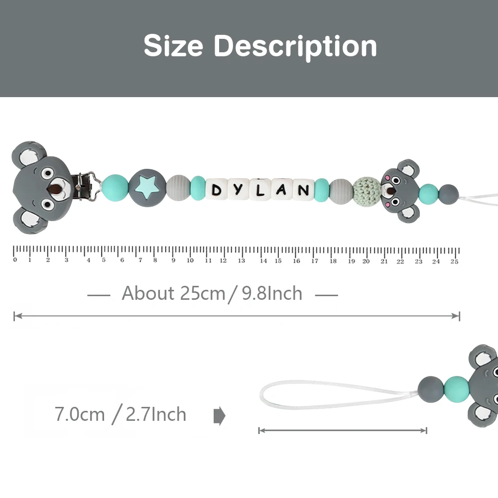 TYRY. HU Детские Силиконовые зажимы для пустышки индивидуальное имя ребенка соски цепи пустышки держатели с силиконовыми прорезывателями игрушки Душ подарок