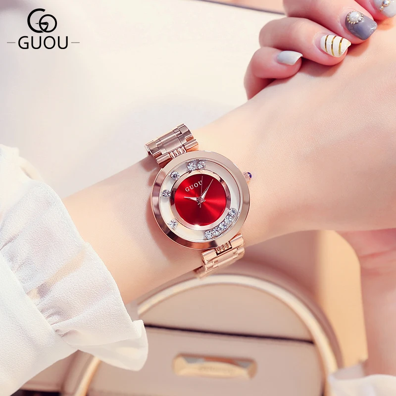 Для женщин смотреть 2018 Топ Бренд роскошные женские часы Нержавеющая сталь ремешок Кварцевые наручные часы Ceasuri zegarek damski