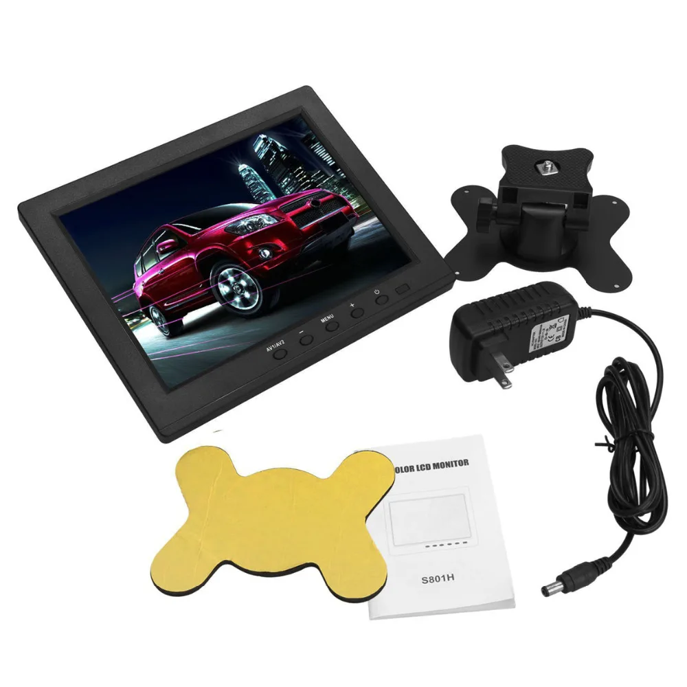 Wearson 8 Inch TFT LCD Color Video Monitor Screen VGA BNC AV HDMI Input +Remote Controller for PC CCTV Home Security Computer (4)