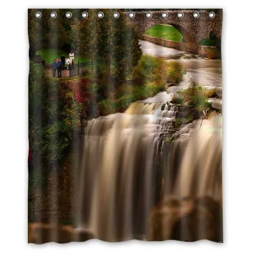 Canada Rivers Waterfalls Bridges Dundas Ontario Nature Printed Bathroom