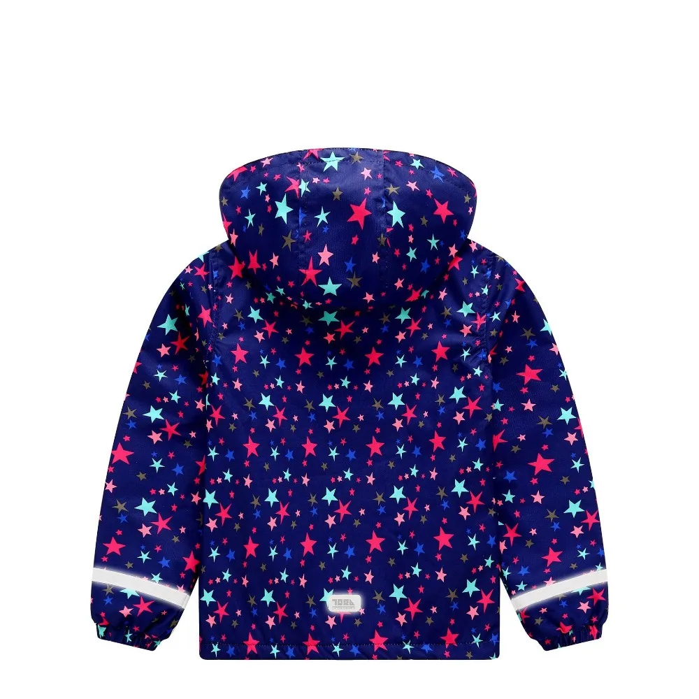 Новые весенне-осенние детские Куртки ветрозащитные водонепроницаемые куртки для маленьких девочек двухслойные флисовые куртки для девочек