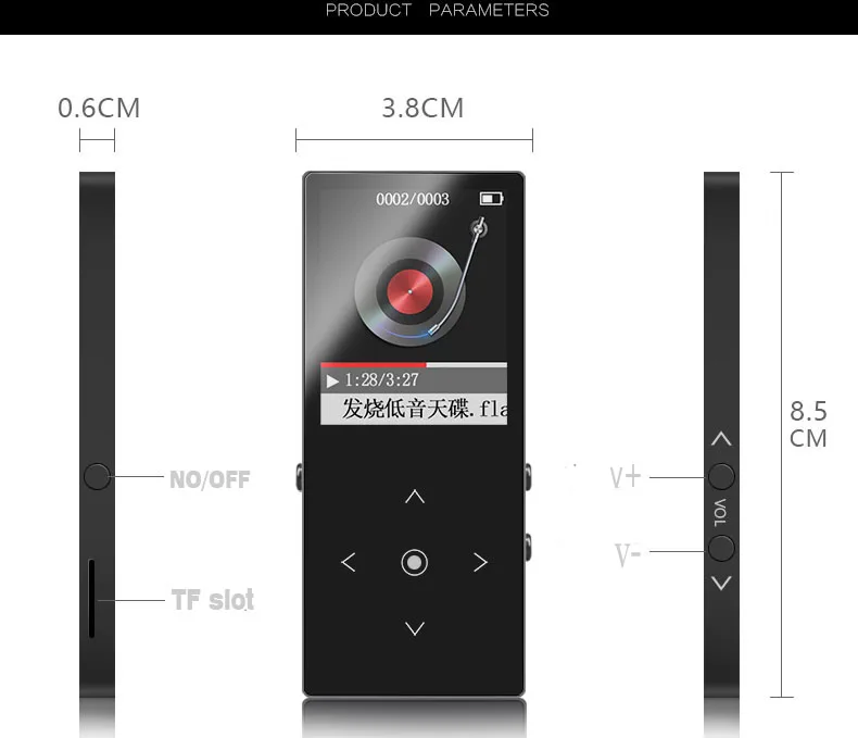 Bluetooth 4,1 mp3 плеер BENJIE K8 с сенсорным ключом ультра тонкий 16 ГБ MP3 музыкальный плеер 1,8 дюймов цветной экран без потерь звук с FM