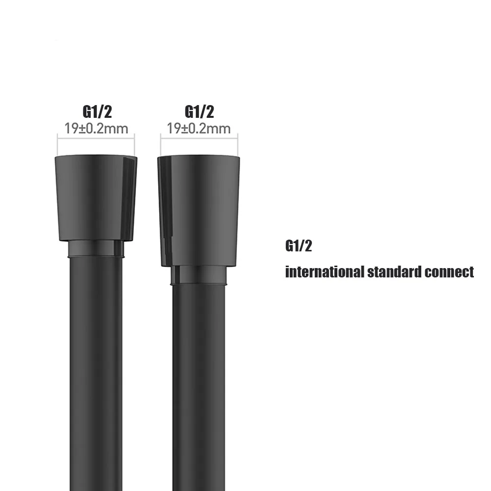 ПВХ черного цвета материал душ сантехника шланг 1,5 м длина высокое качество трубы Аксессуары для душа черный$ хром выбор