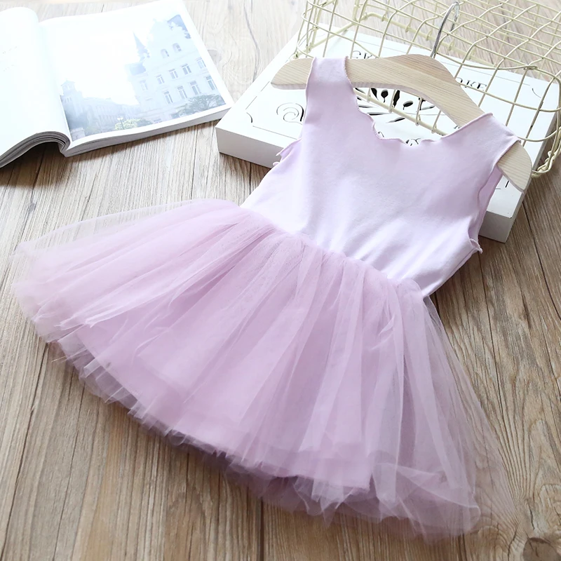 

Girls lace dress 2018 summer girl V backless dress kids baby Girls mesh stitching beauty sundress children dresses