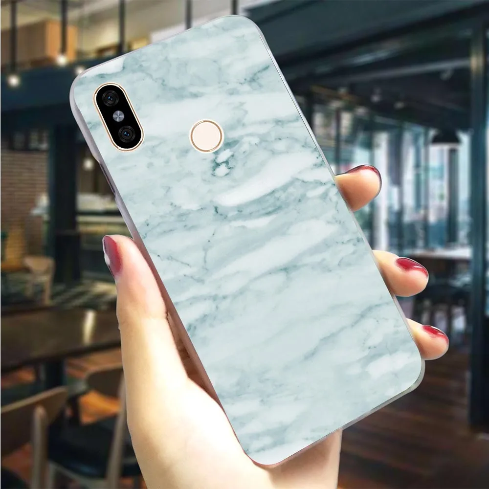 

Hard Case for Xiaomi Redmi Note7 7Pro Pure Marble Cover for Redmi 5 Plus Cases 4A 4X 5A Prime 6A Note 5 6 Pro Back Covers