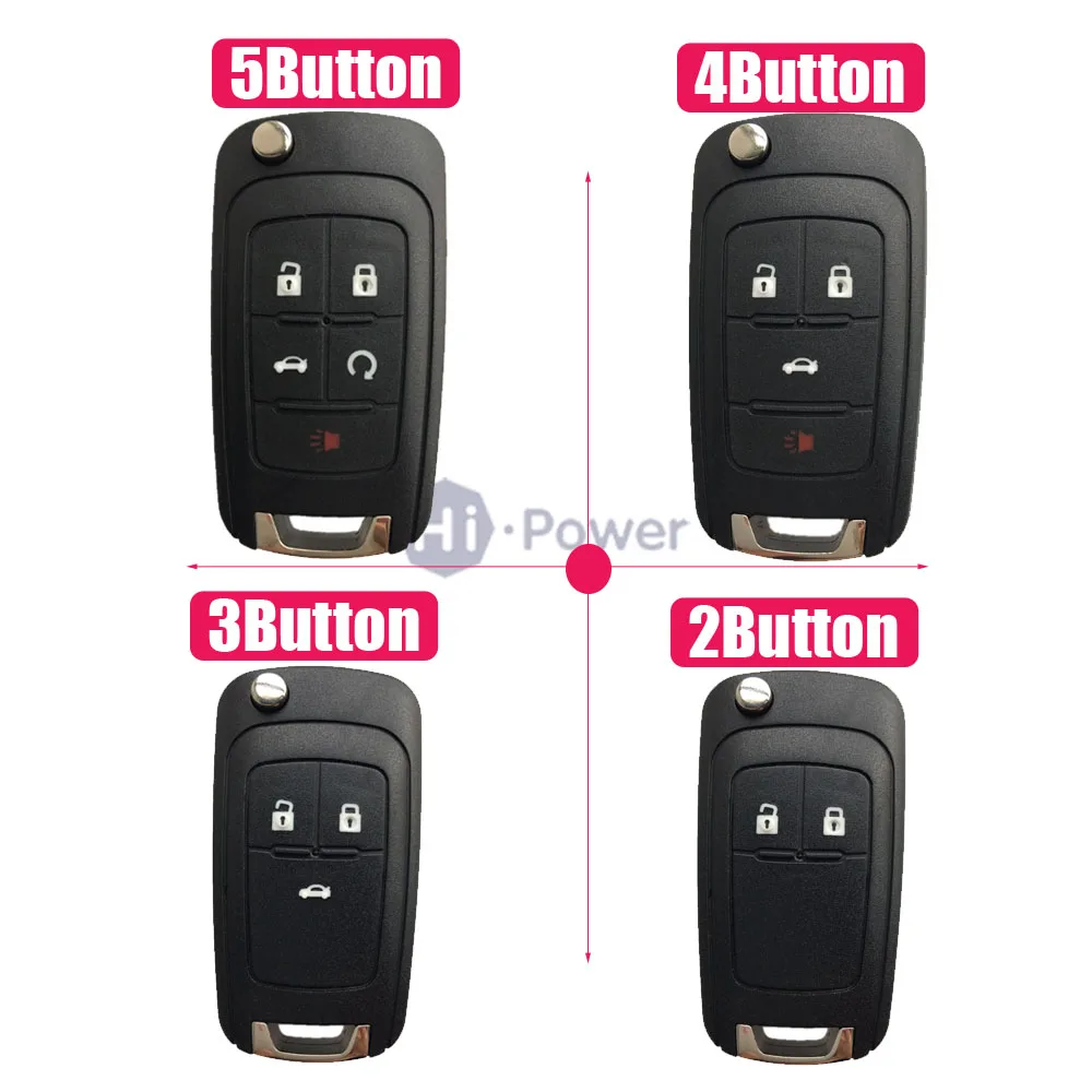 Flip Folding Remote car Key Shell For Buick opel Chevrolet Cruze Epica Lova Camaro Impala 2 3 4 5 Button HU100 Blade 011