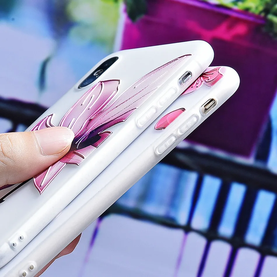 3D Silicone Relief Floral Case For iPhone XS Case For iPhone 2018 XS Plus Soft TPU Flower Matte Case Cover Phone Cases On        (22)