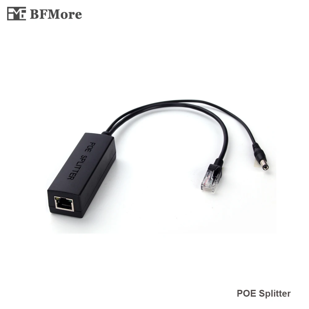 

BFMore PoE Splitter 48V Input and 12V Output Power Over Ethernet Splitter Adapter Let 12V DC IP Camera Become POE Camera