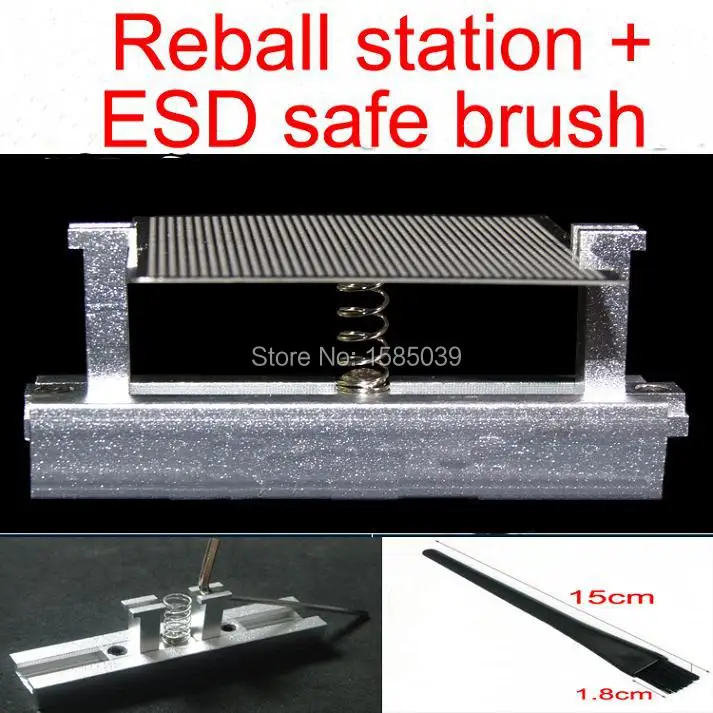 

free shipping Directly heated bga reballing station stencils holder jig bga reballing base
