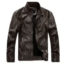 Новая осенне-зимняя кожаная куртка Мужская модная куртка-бомбер Высококачественная PU мужская кожаная куртка черные мотоциклетные кожаные куртки