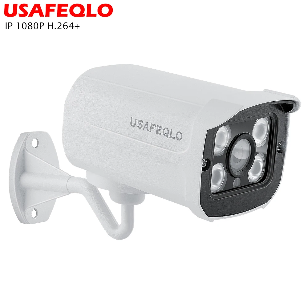 USAFEQLO H.264+ 2MP Bullet 1080P IP камера наружная IR 30m HD безопасность Водонепроницаемая камера ночного видения P2P CCTV IP камера ONVIF IR Cut XMEye