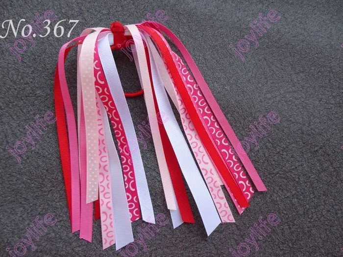 

free shipping 2017 Newest 90pcs NEWEST fashion Ponytail O Hair Bow Ponytail Streamers mix color Ponytail Streamers