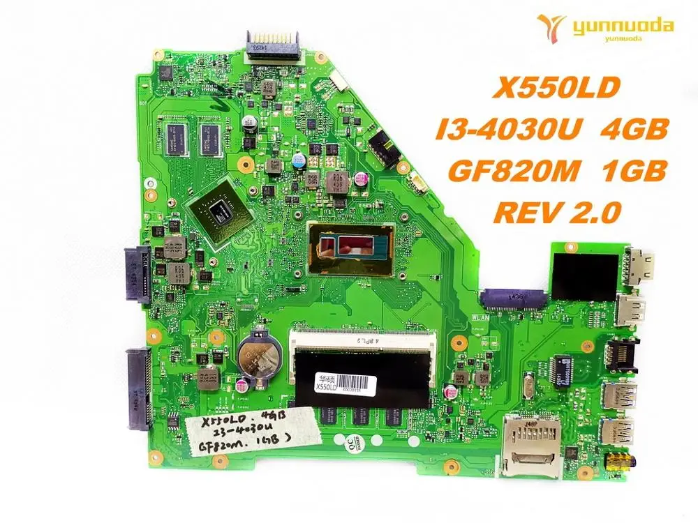 Оригинальный дизайн для ASUS X550LD Материнская плата ноутбука I3-4030U 4 Гб GF820M 1 ГБ REV 2 0