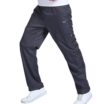 

Men's Quick Drying Pants Elastic Waist Double Layer mesh Men Breathable Pants polyester sport Pants Mens Straight sweatpants