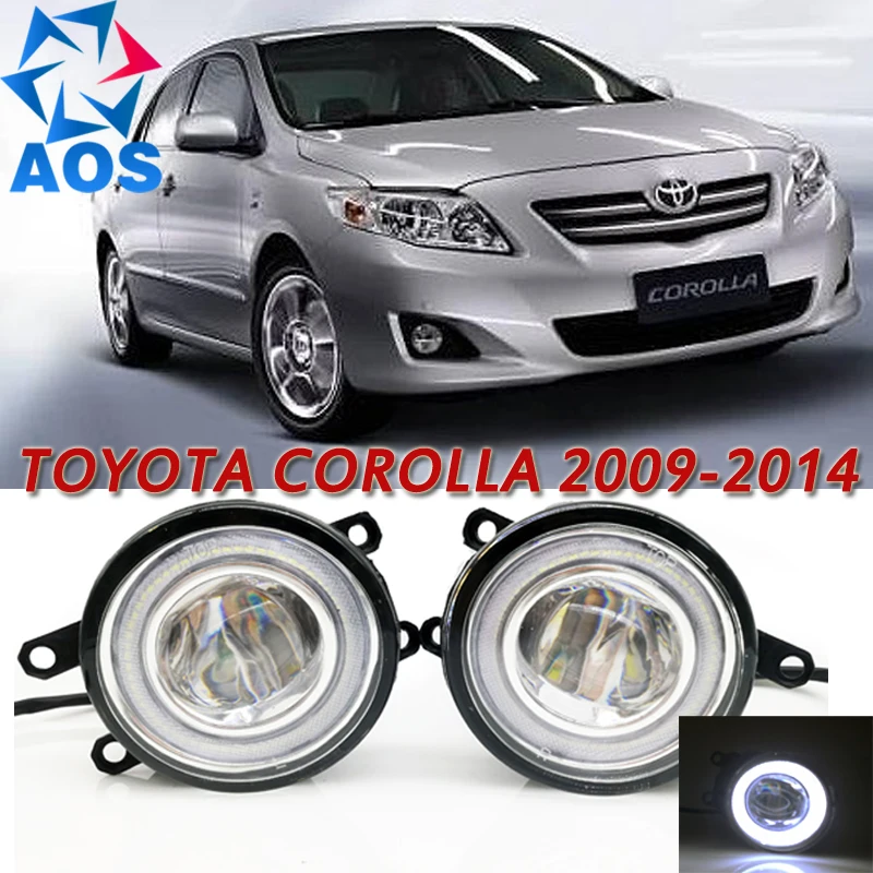 

For Toyota Corolla 2009-2014 Car Styling LED Angel eyes DRL LED Fog light Car Daytime Running Fog Light set