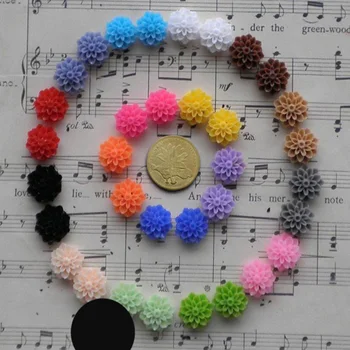 

50Pcs Mixed Resin Flowers Decoration Crafts Flatback Cabochon Scrapbooking Fit Phone Embellishments Diy Accessories