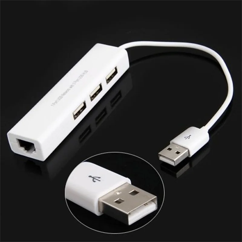 Горячая Распродажа Модный USB для RJ45 Lan карта Ethernet сетевой адаптер кабель+ 3 порта концентратор для Win 8 7 XP Прямая поставка 25