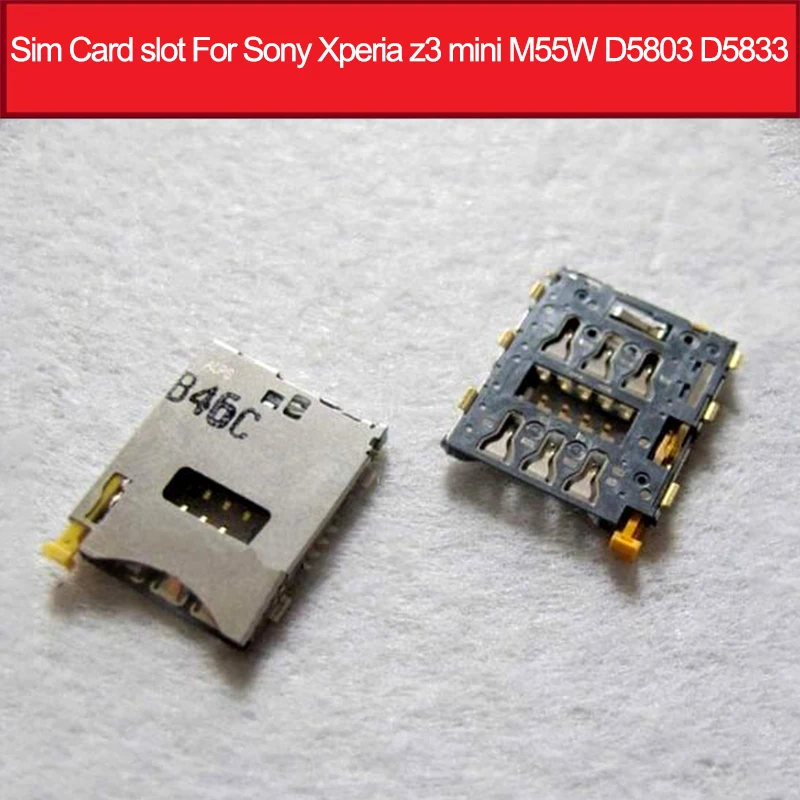 Подлинный слот для Sim карты Sony Xperia z3 mini M55W D5803 D5833 лоток tablet compact SGP621 адаптер